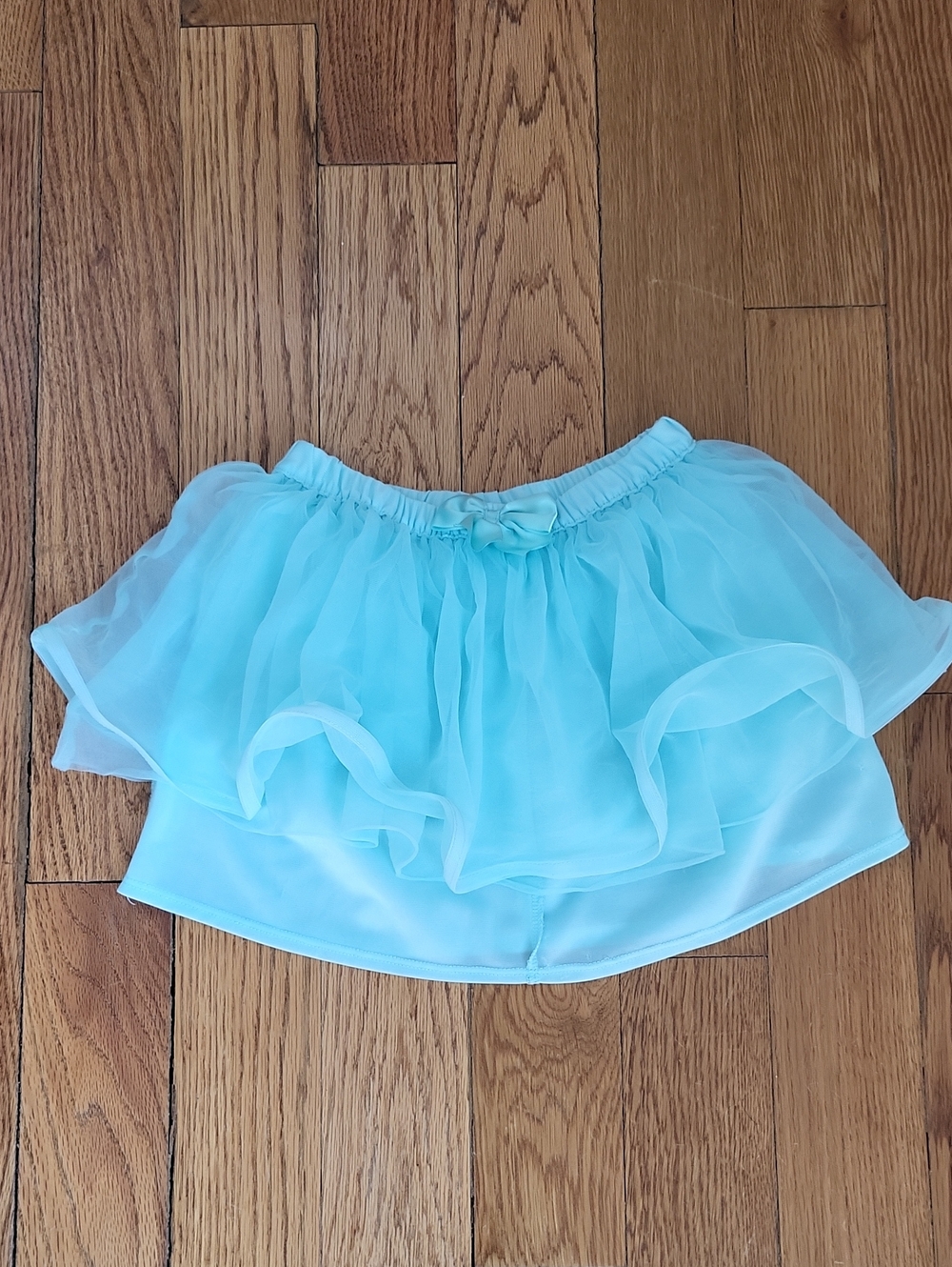Little Girls Mint Tule Skirt